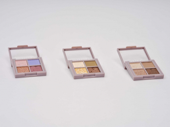 Палетка теней для век 4-в-1 №2 (Лавандовое золото) Серия «Тера» MeiTan